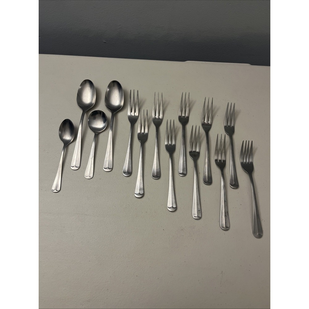 Mixed Lot Of 14 Stainless Spoons, Forks, Serving, Northland, Edward Don Delco